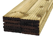 Decking Accessories, Components & Kits: Premium Treated Decking Boards 2400 x 32 x 125mm