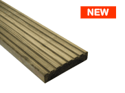 Decking Accessories, Components & Kits: Premium Treated Decking Boards 3600 x 32 x 150mm