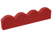 Edgings: Scalloped Edging Red 600mm x 150mm