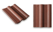 Roofing Slates & Tiles: Double Roll Top Roof tile brown