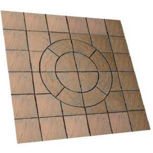 Circle paving packs: chalice circle square 7.29mtr2 paving pack honey brown