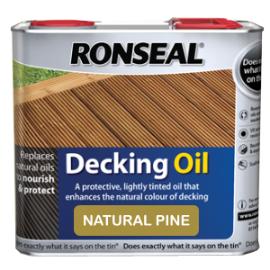 Decking components accessories kits: decking oil natural pine 2.5ltr