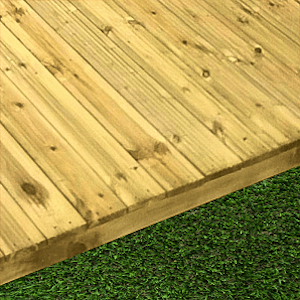 Decking components accessories kits: premium treated decking kit 3000 x 3000mm