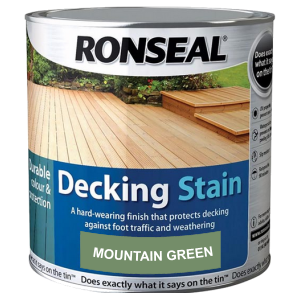 Decking components accessories kits: decking stain mountain green 2.5ltr