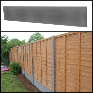Fence posts accessories: concrete gravel board plain 6ft x 300mm