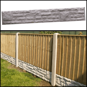 Fence posts accessories: concrete gravel board brick effect 6ft x 300mm