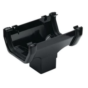 Guttering fittings: running outlet square black