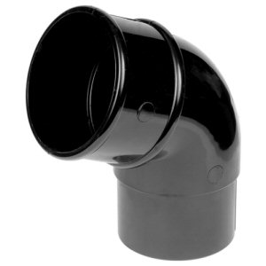 Downpipe fittings: downpipe 112 degree offset bend round black