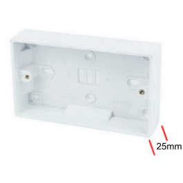 Electrical products: surface box 2 gang 25mm
