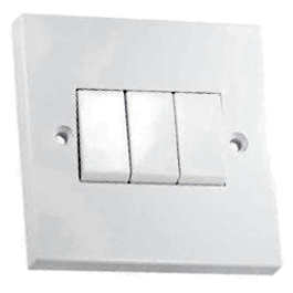 Electrical products: wall switch 3 gang 2 way