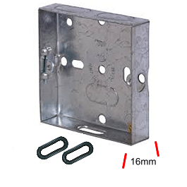 Electrical products: metal flush box 1 gang 16mm