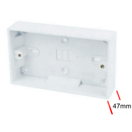 Electrical products: surface box 2 gang 47mm