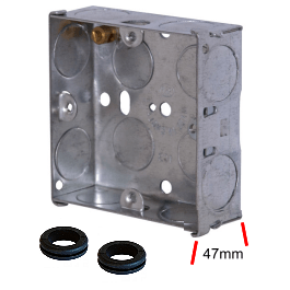Electrical products: metal flush box 1 gang 47mm