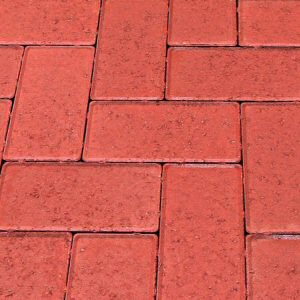 50mm pavers: red 50mm block paver
