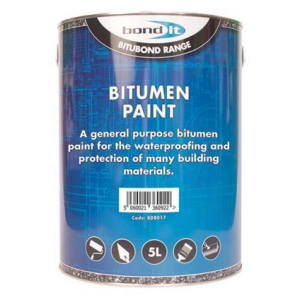 Roofing materials: bitumen paint 2.5ltr