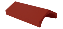 Roof slates tiles: ridge tile universal angle brown