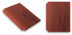 Roof slates tiles: flat top roof tile red