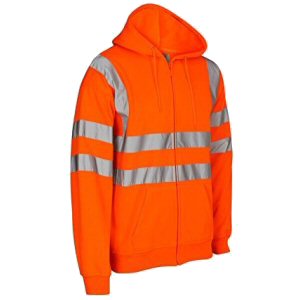 Safety wear: hi vis orange safety hoody
