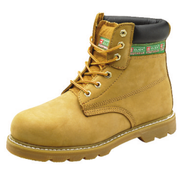 Safety wear: hi top steel cap comfort boots sand
