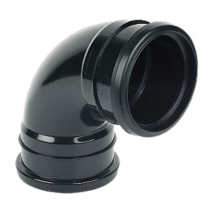 Soil pipe accessories: 92.5 degree double socket bend black