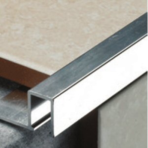 Tiling tools accessories: flat metal tile trim 10mm
