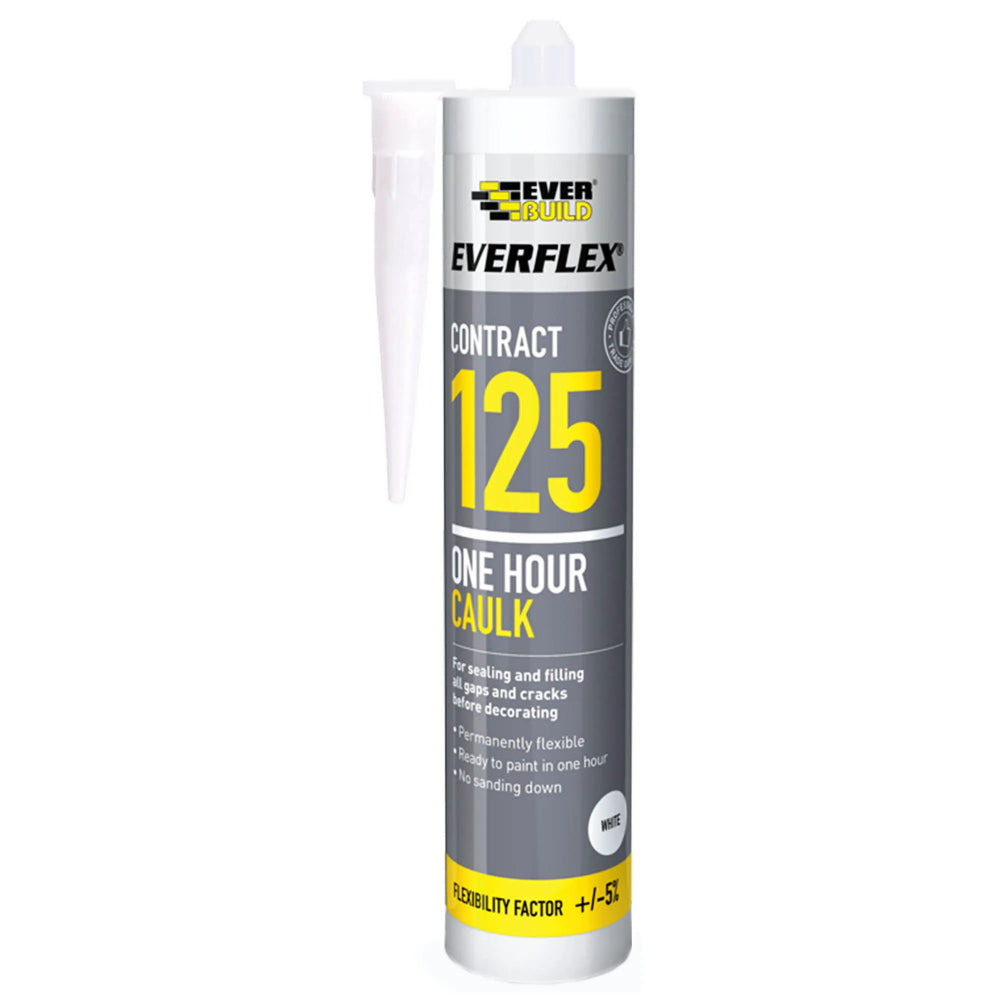 Everbuild 125 One Hour Caulk White 300ml