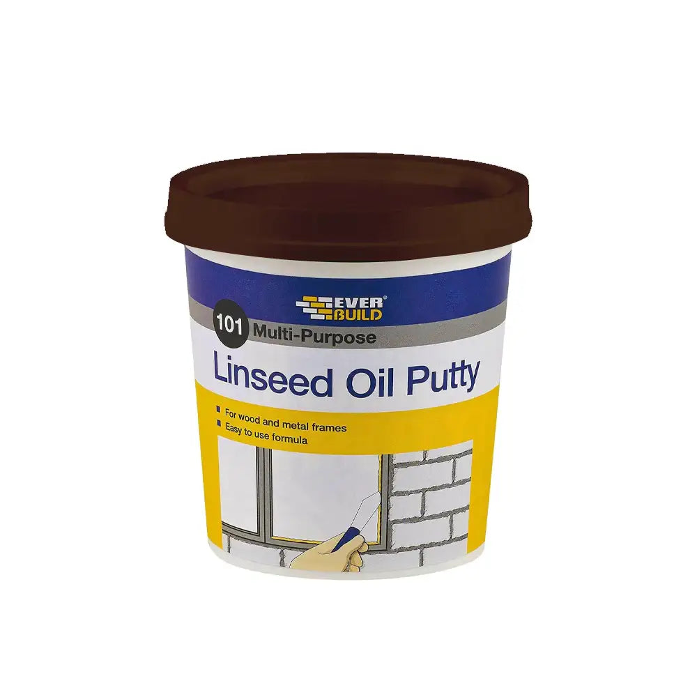 Everbuild Multi Purpose Linseed Oil Putty Brown 1Kg