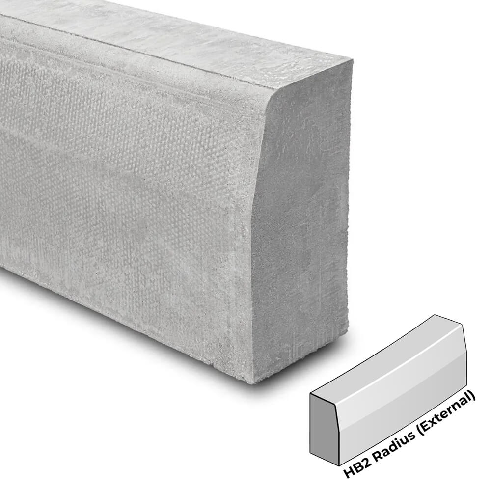 HB Kerb 255x125x915mm External Radius 6m