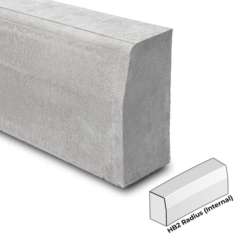 HB Kerb 255x125x915mm Internal Radius 7.5m