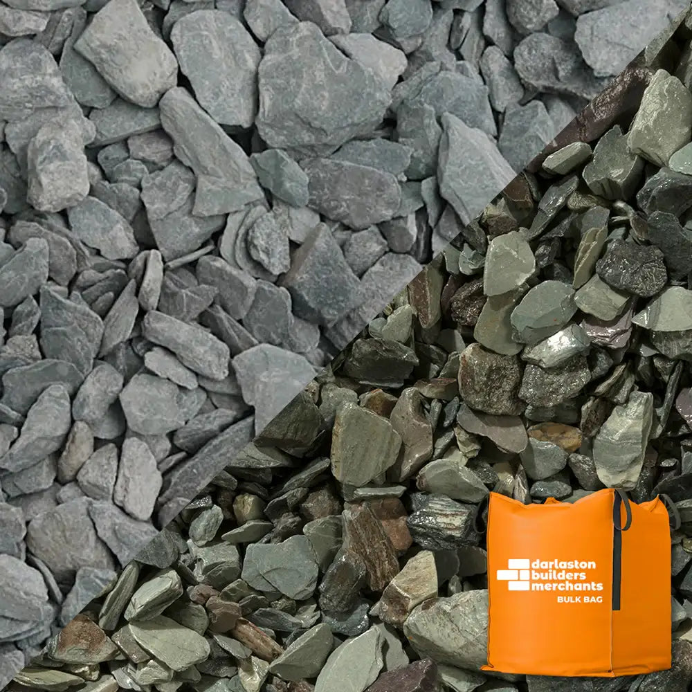20mm Green Slate Chippings Bulk Jumbo Bag Gravel