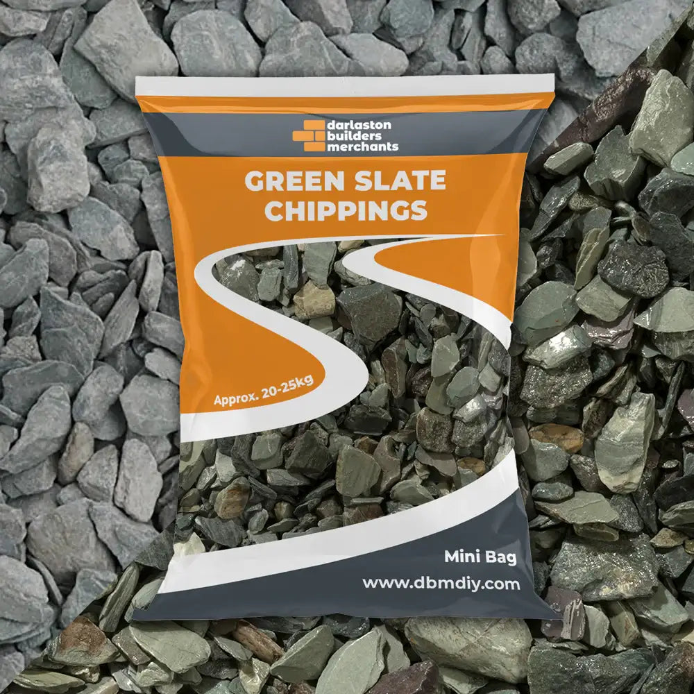 Green Slate Chippings 20mm Maxi Bag 25kg Gravel