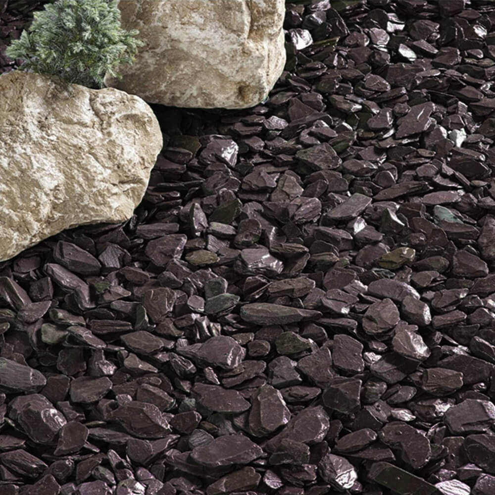Purple Slate Chippings 40mm Maxi Bag 25kg Gravel
