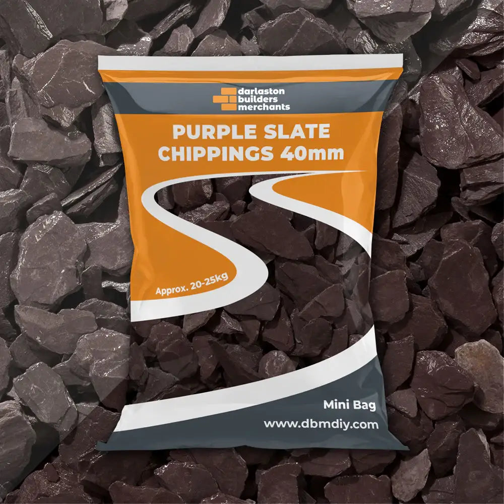 Purple Slate Chippings 40mm Maxi Bag 25kg Gravel