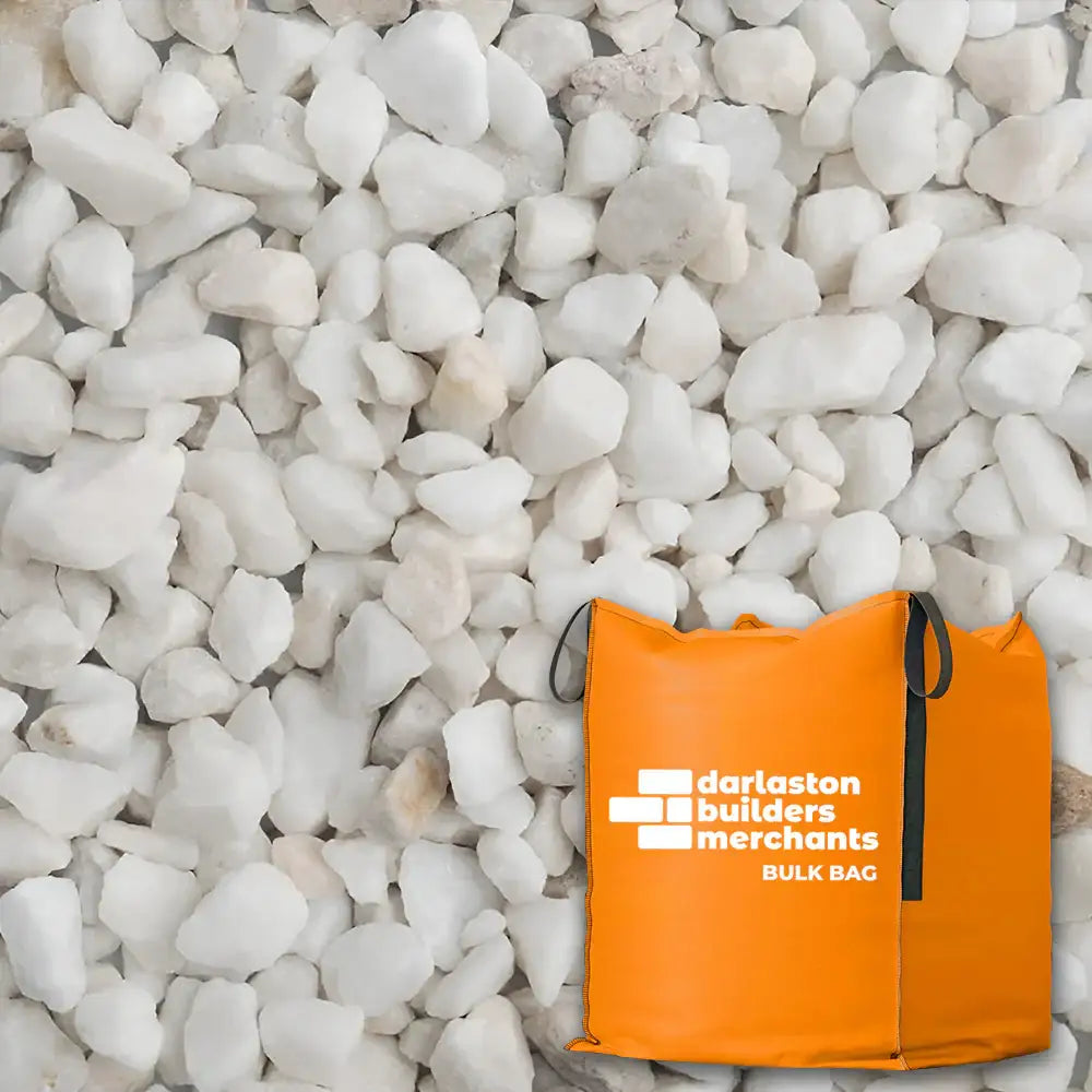 Polar White Gravel 8-11mm Chippings Bulk Jumbo Bag Gravel