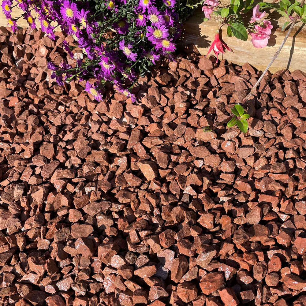 Red Granite Chippings 14mm (Jumbo) Bulk Jumbo Bag Gravel