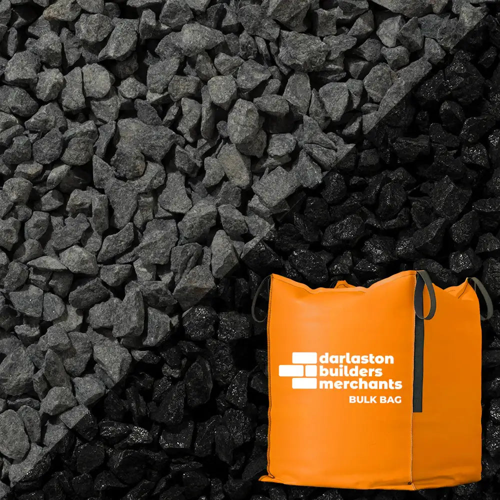 14mm Black Grey Chippings Bulk Jumbo Bag Gravel