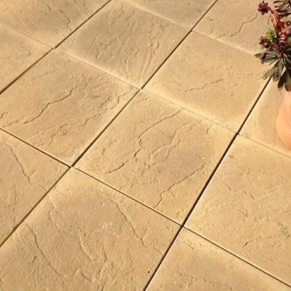 Buff Riven Red Premier Riven Buff Paving Slab 450x450mm · Darlaston Builders Merchants