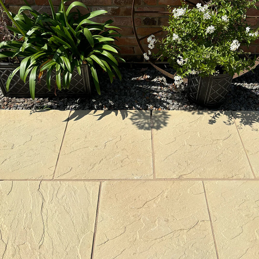 Bronte Weathered  Buff Paving Slab 450x450mm