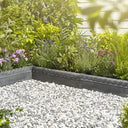 Graphite Rustic Rope Top Garden Edging