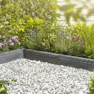 Graphite Rustic Rope Top Garden Edging