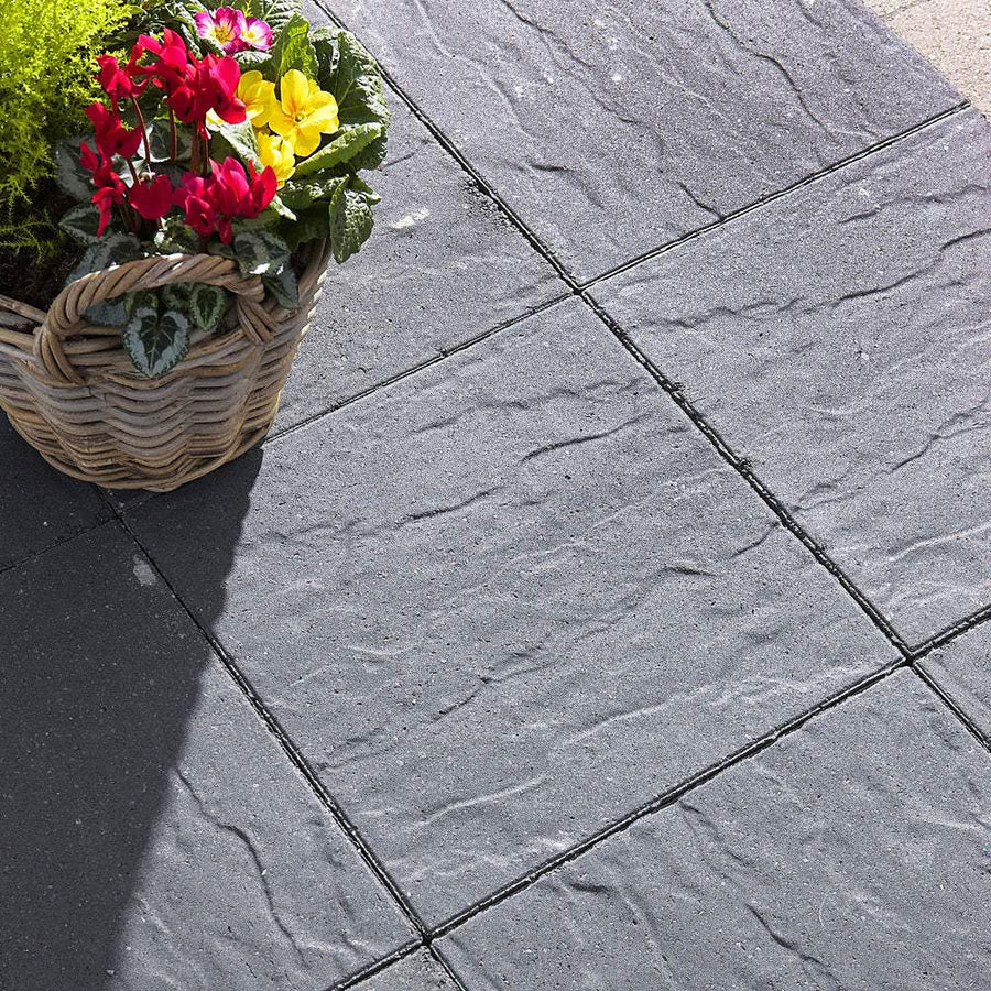 Cashel Riven Charcoal Paving Slab 400x400x40mm