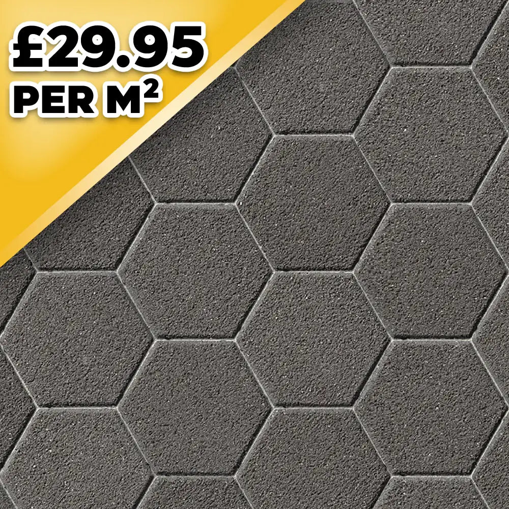 Hexo Black Granite 200x230x60mm (7.5m2 Pack)