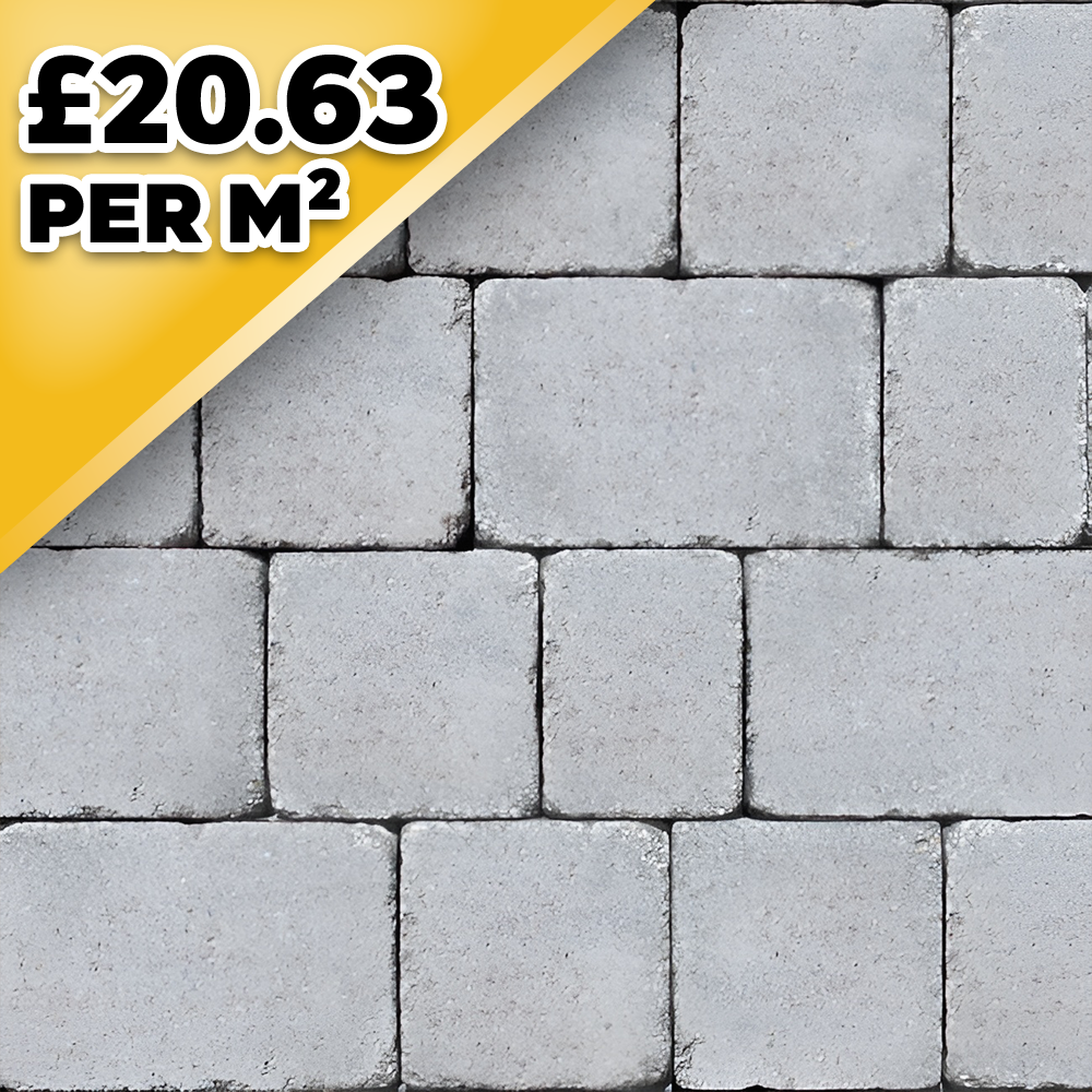 Kingspave 60mm Tumbled Cobble Birch 3 Size Block Paver