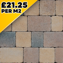 Kingspave 60mm Tumbled Cobble Chestnut 3 Size Block Paver