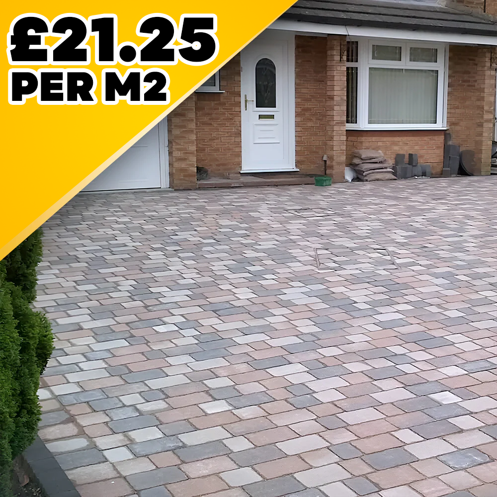 Kingspave 60mm Tumbled Cobble Sycamore 3 Size Block Paver
