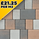 Castlepave Smooth Sycamore 60mm 3 Size Block Paver