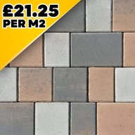 Castlepave Smooth Sycamore 60mm 3 Size Block Paver
