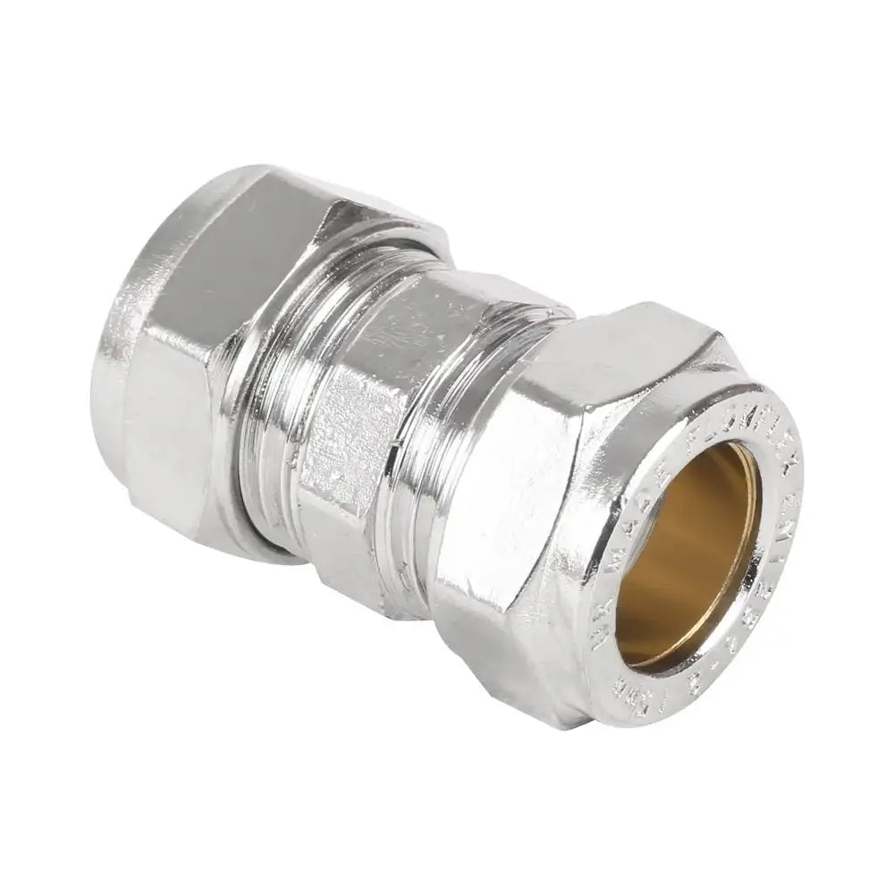 Compression Chrome Coupler 15mm