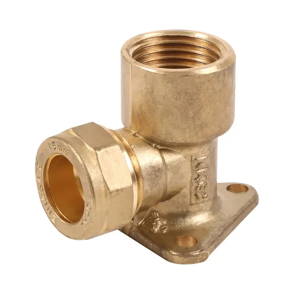 Comp Wall Plate Elbow 15Mm X 1/2"