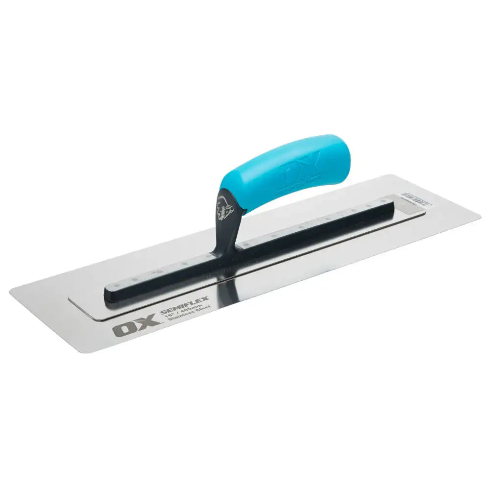 Ox Pro Semi Flex Stainless Steel Trowel 405 x 125mm / 16 Inch